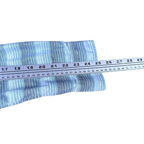 Howler Bros Shirt Men's Medium Blue Gray Striped Button Up Brothers Long Sleeve - Picture 9 of 10
